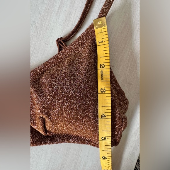 NWT Love & Sport Cinnamon Metallic Swim Top Size XS - Picture 7 of 8